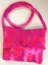 feltmaking workshops with Mary-Clare Buckle - a felt bag made on one of my courses